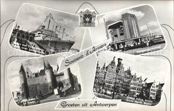 Antwerpen Anvers Schloss Marktplatz Hafen
