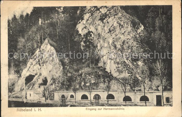 Ruebeland Harz Eingang zur Hermannshoehle