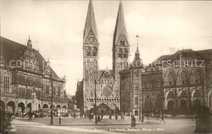 BREMEN  CITY Markt Rathaus Boerse Dom