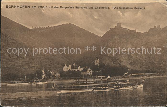 Bornhofen Kamp mit Burgruine Sternberg und Liebenstein