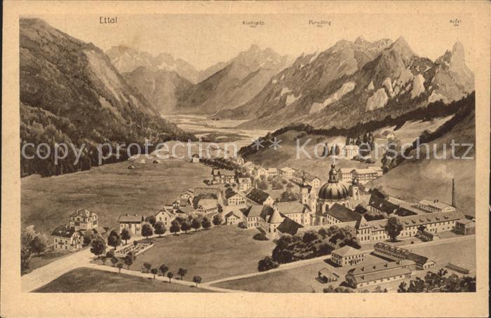 Ettal Fliegeraufnahme Kloster