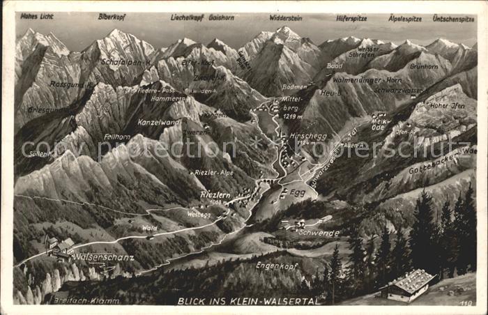 Riezlern Kleinwalsertal Vorarlberg Panoramakarte