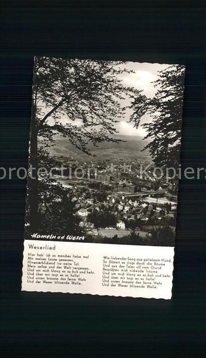 Hameln Weser mit Weserlied