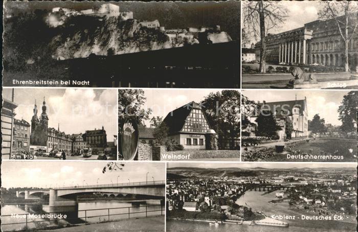 Koblenz Rhein Ehrenbreitstien Schloss Deutschherrenhaus Weindorf Deutsches-Eck