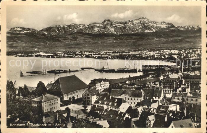 Konstanz Bodensee Fliegeraufnahme mit Saentis