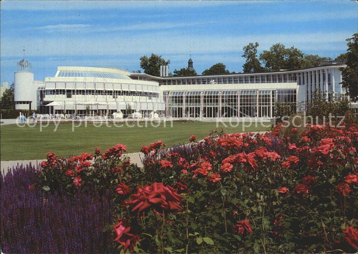 Coburg Bayern Rosengarten mit Kongresshaus