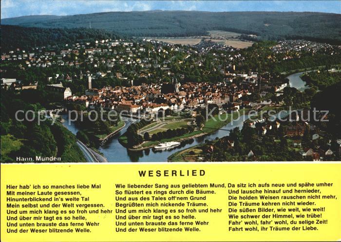 Hann. Muenden Fliegeraufnahme mit Weserlied