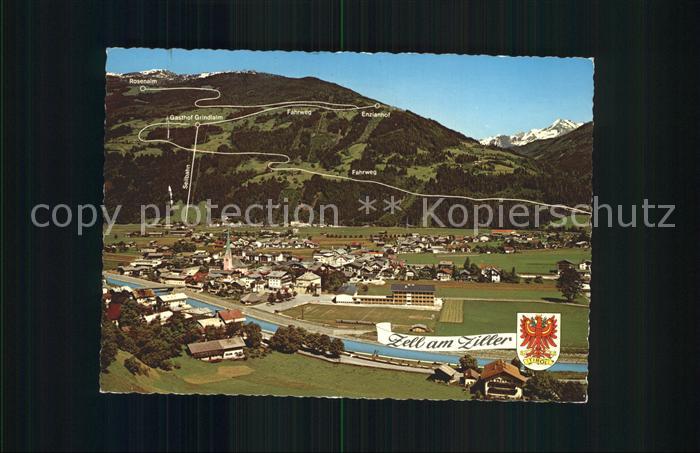 Zell Ziller Tirol Fliegeraufnahme