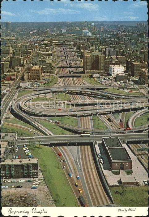 Chicago Illinois Fliegeraufnahme Expressway Complex