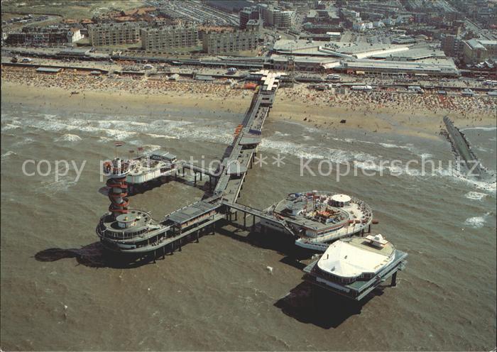 Scheveningen Fliegeraufnahme Seebruecke Strand