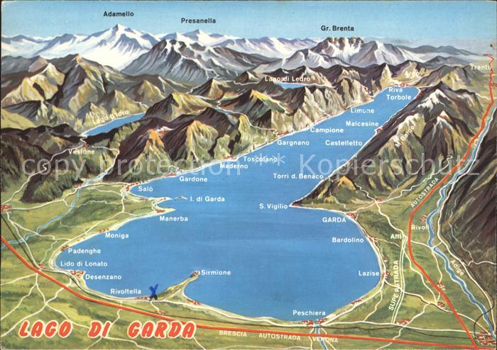 Lago di Garda Panoramakarte