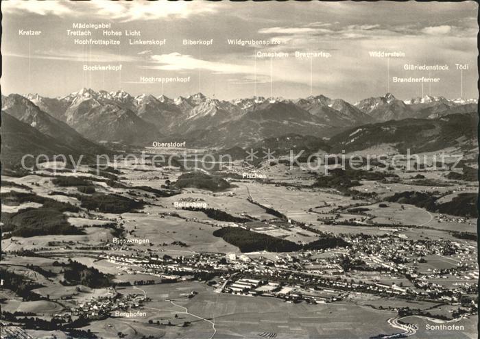 Sonthofen Oberallgaeu Fliegeraufnahme