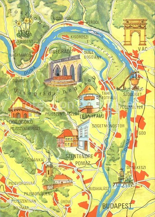 Visegrad Lageplan Donauknie
