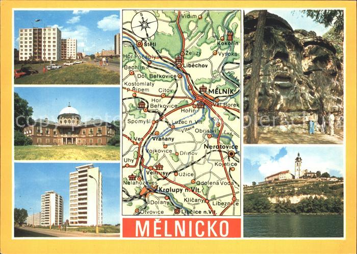 Melnik Tschechien mit Landkarte