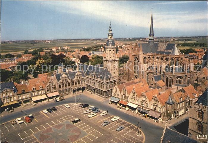 Furnes Veurne West-Vlaanderen Belgie Fliegeraufnahme