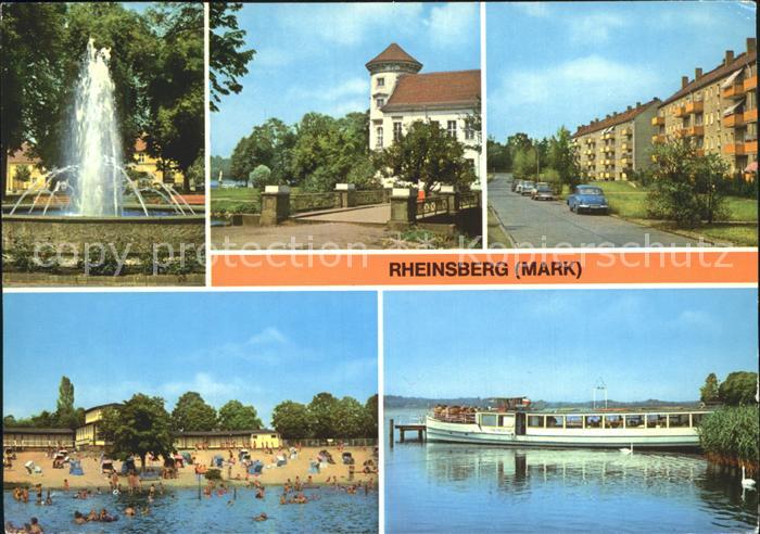 Rheinsberg Springbrunnen Platz der Befreiung Schloss Freibad