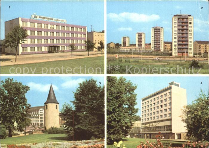 Plauen Vogtland VVB Musikinstrumente Kulturwaren Punkthaeuser Nonnenturm