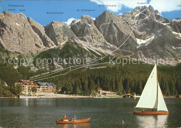 GARMISCH-PARTENKIRCHEN Bayern Eibsee Zugspitze Riffelscharte