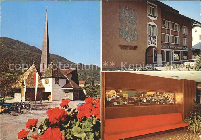 Algund Merano Pfarrkirche Raiffeisenkasse