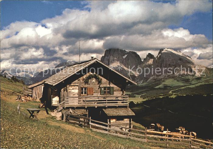 Seiser Alm Dolomiten Langkofelgruppe Huette