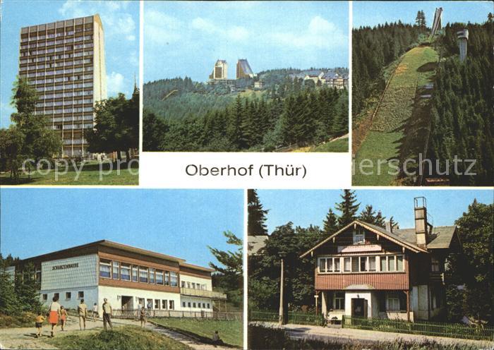 Oberhof Thueringen FDGB Erholungsheim Rennsteig Interhotel Panorama Schanze