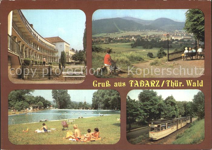 Tabarz FDGB-Erholungsheim Theo Neubauer Schwimmbad Thueringerwaldbahn