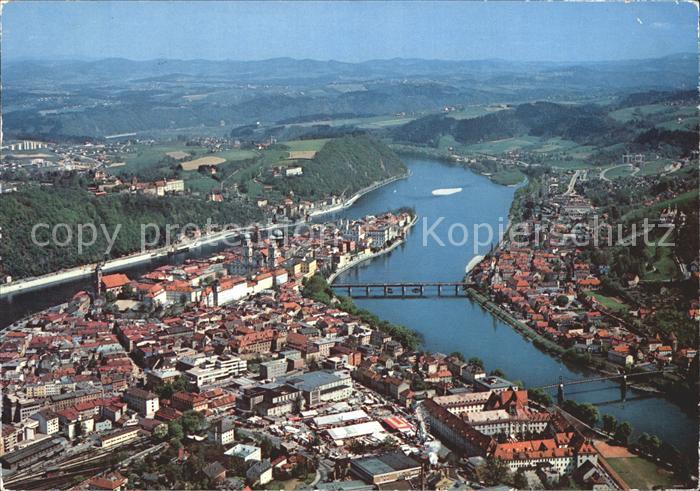 PAssAU Bayern Donau Inn Fliegeraufnahme