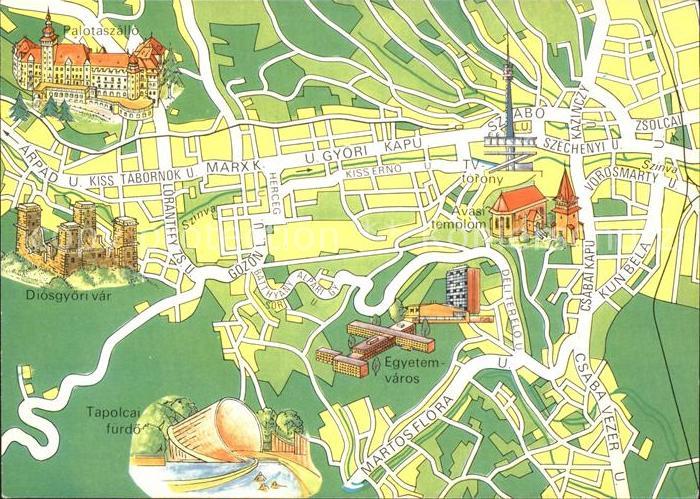 Miskolc Stadtplan Egyetemvaros Palotaszallo