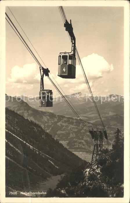 Seilbahn Nebelhorn Oberstdorf Allgaeu Kreuzung am kleinen Gund