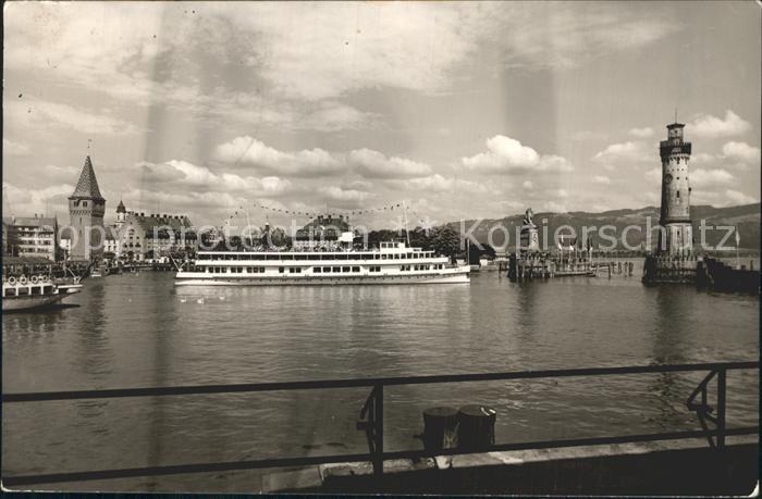 Motorschiffe Allgäu Lindau Bodensee Hafen