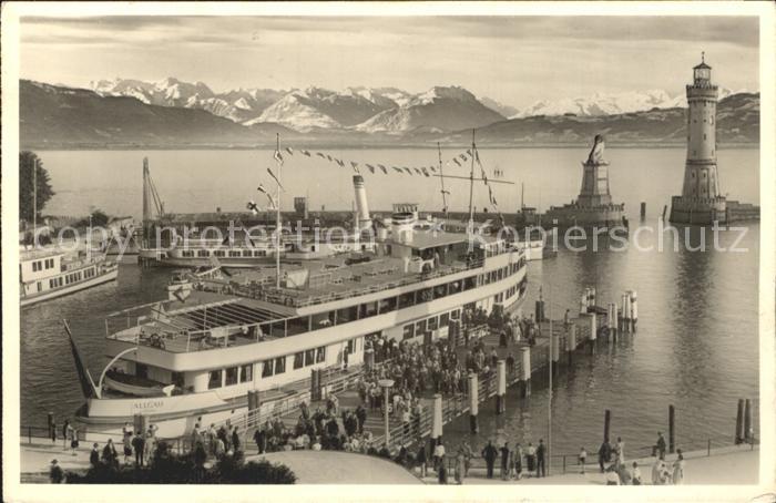 Motorschiffe MS Allgaeu Lindau Bodensee Hafen