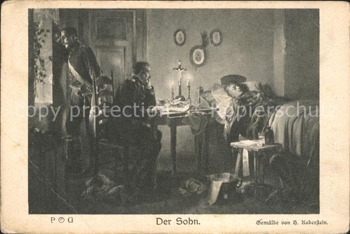 Kuenstlerkarte H. Koberstein Der Sohn Soldat WK1