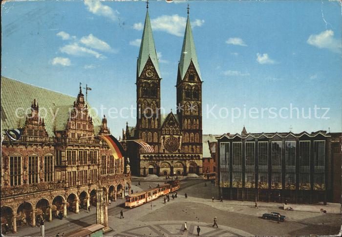 Strassenbahn Bremen Rathaus Haus der Buergerschaft Dom