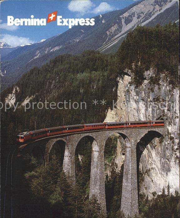 Eisenbahn Bernina-Express Landwasser-Viadukt Filisur