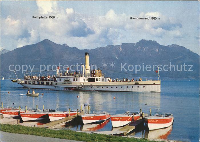 Dampfer Seitenrad Ludwig Fessler Chiemsee Kampenwand
