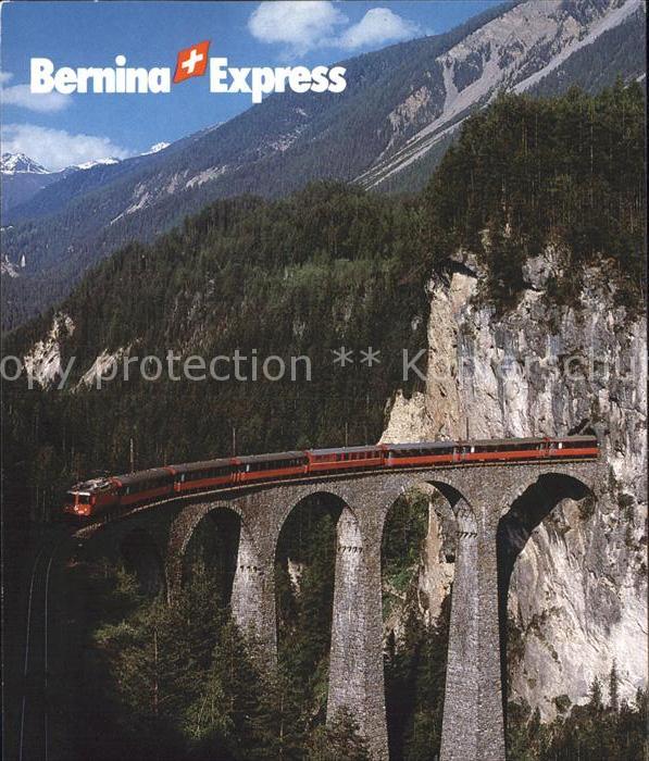 Eisenbahn Bernina-Express Landwasser-Viadukt Filisur