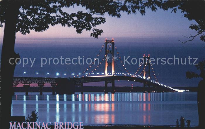 Bruecken Bridges Ponts Mackinac Bridge Michigan