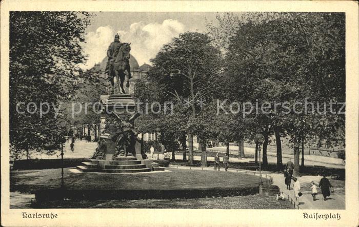 Karlsruhe Baden Kaiserplatz Denkmal Reiterstandbild