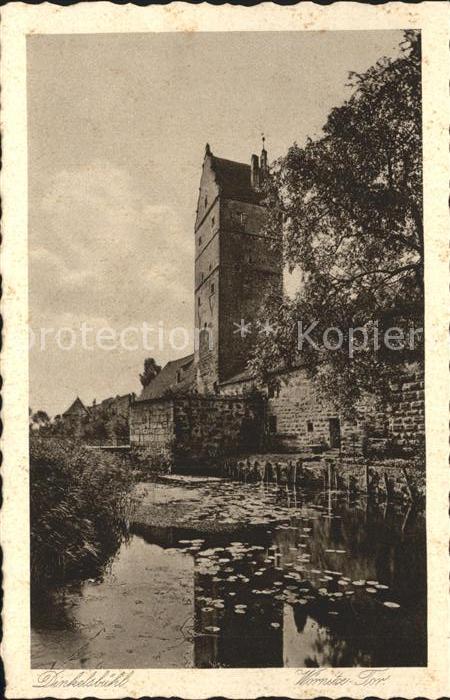 Dinkelsbuehl Woernitztor Kupfertiefdruck