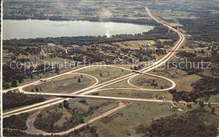 Syracuse New York New York State Thruway aerial view of Syracuse Interchange No