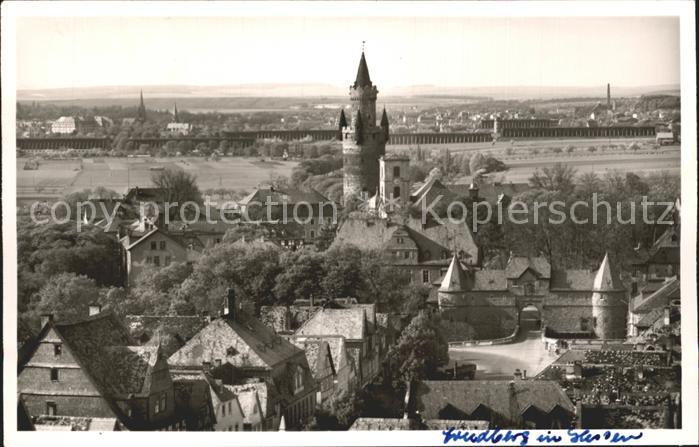 Friedberg Hessen Burg mit Blick auf Bad Nauheim