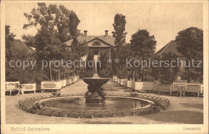 Weimar Thueringen Orangerie Schloss Belvedere Kupfertiefdruck