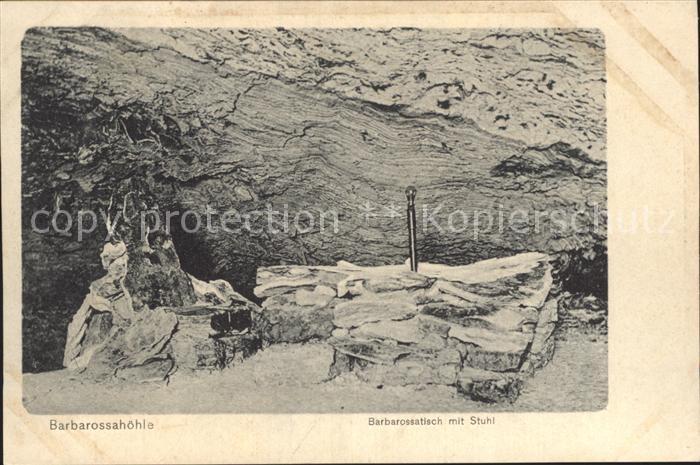 Kyffhaeuser Barbarossatisch mit Stuhl Barbarossahoehle