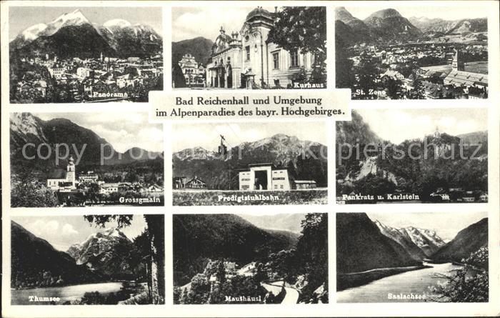 Bad Reichenhall und Umgebung Predigtstuhlbahn Bayerisches Hochgebirge