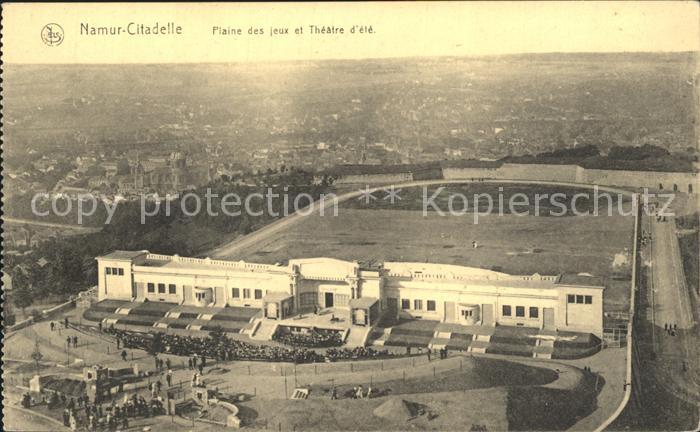 Namur Wallonie Citadelle Plaines des jeux et Theatre d ete vue aerienne