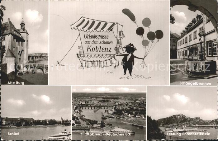 Koblenz Rhein Rhein Mosel Stadt alte Burg Schloss Deutsches Eck Festung Ehrenbre