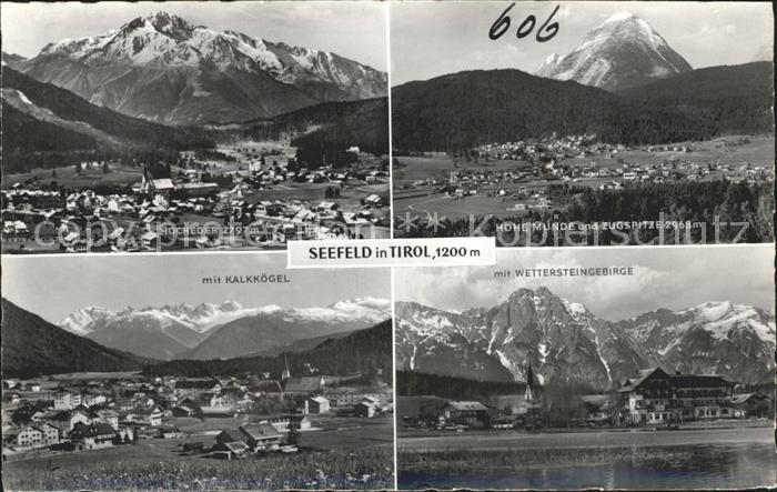 Seefeld Tirol Panorama mit Hocheder Hohe Munde Zugspitze Wettersteingebirge Kalk