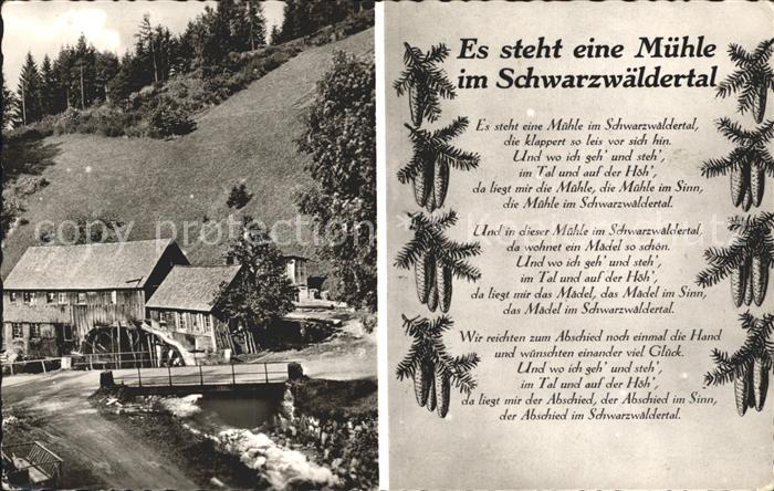 Schwarzwald Es steht eine Mühle im Schwarzwäldertal