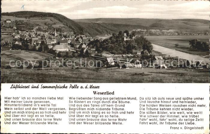 Polle Panorama Luftkurort Sommerfrische Weserlied
