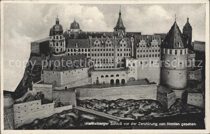 Heidelberg Neckar Schloss vor der Zerstoerung